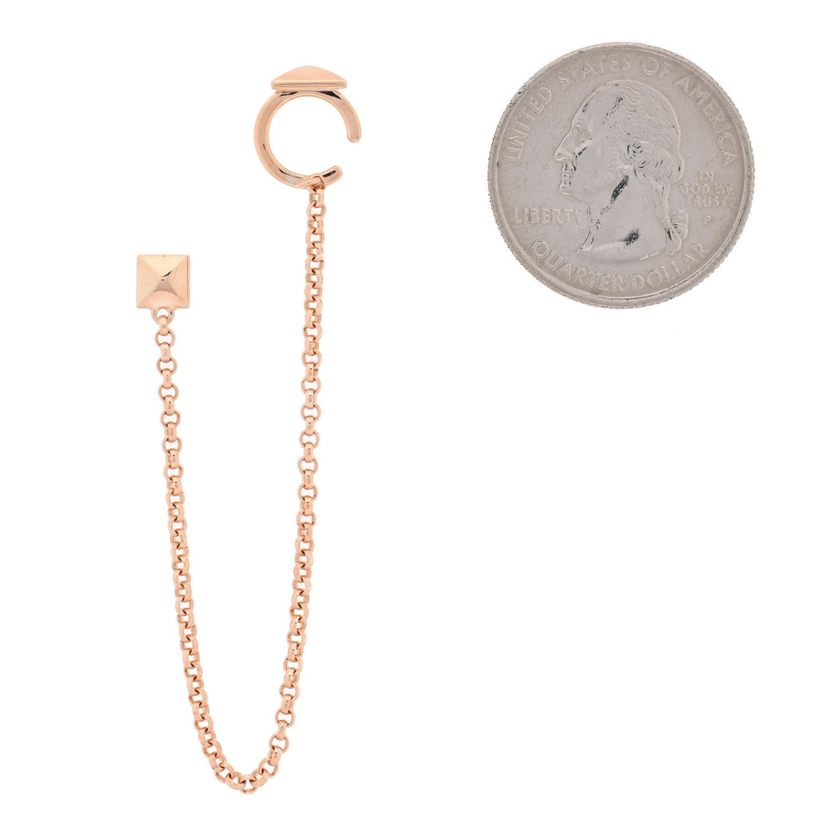 Hermes 18K Rose Gold Clou d'H Cuff Single Earring