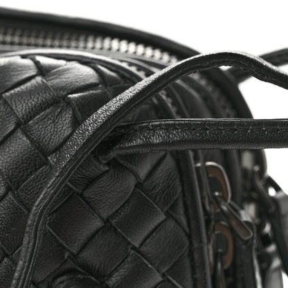 Bottega Veneta Nappa Intrecciato Nodini Crossbody Bag Black