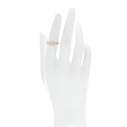 Tiffany 18K Rose Gold Diamond T Wire Ring 51 5.75