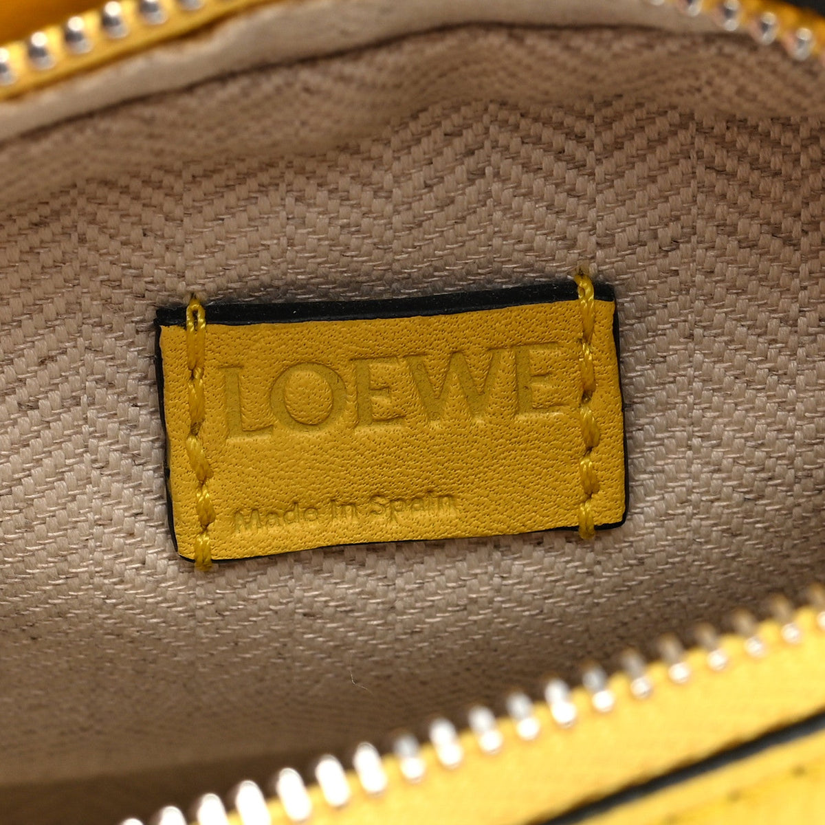 Loewe Calfskin Nano Puzzle Bag Yellow