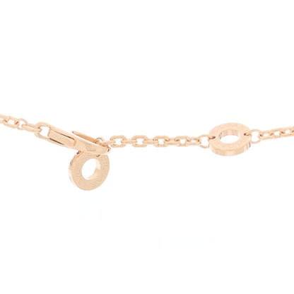 Bulgari 18K Rose Gold Diamond Serpenti Viper Demi Pave Pendant Necklace