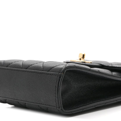 Chanel Caviar Quilted Classic Phone Holder Black