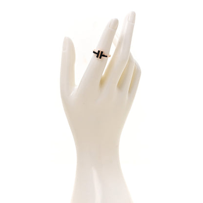 Tiffany 18K Rose Gold Black Onyx T Wire Ring 49 5