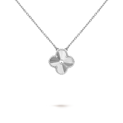 18K Gold VCA Vintage Alhambra Guilloché Pendant