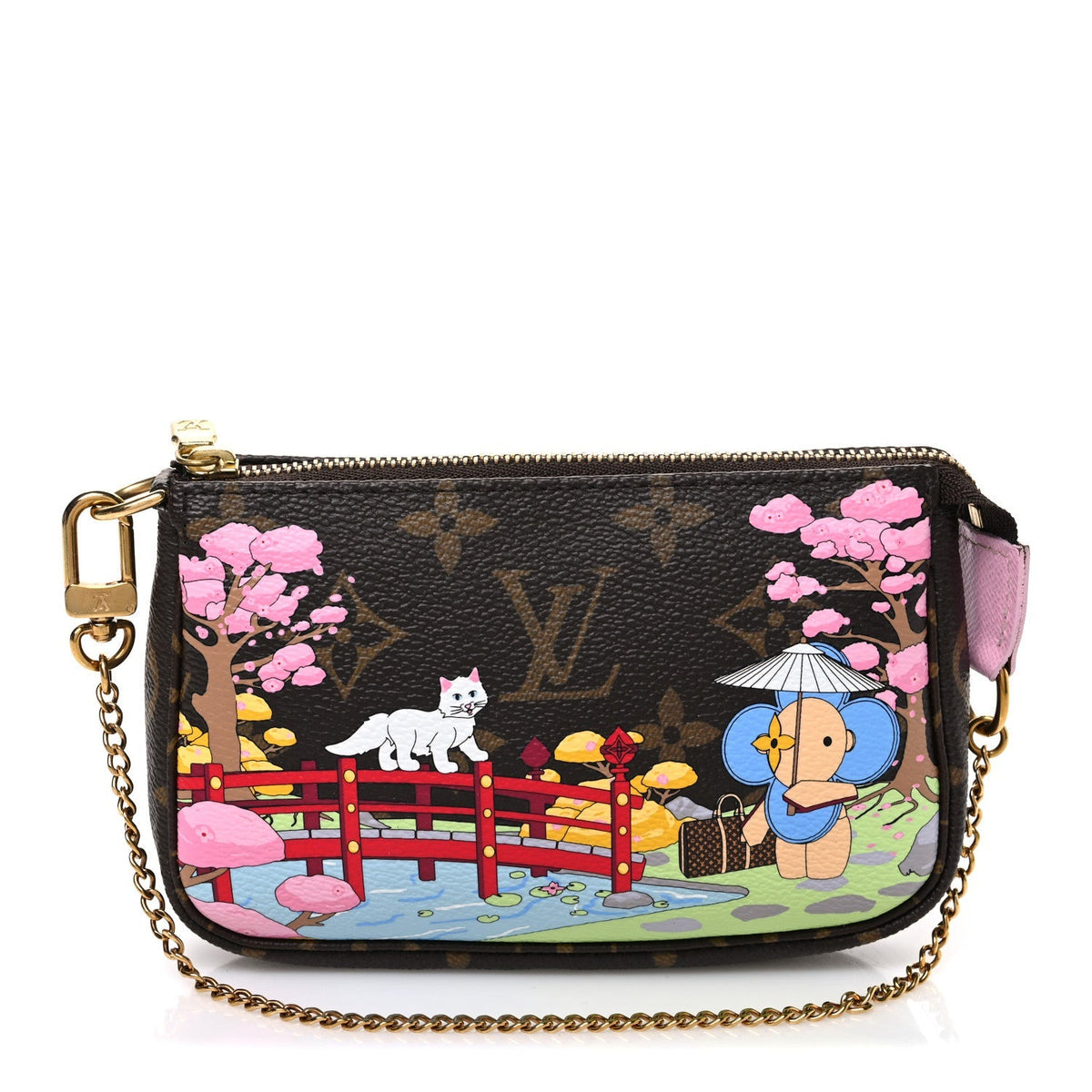 Louis Vuitton Monogram 2021 Christmas Mini Pochette Accessoires Wisteria Pink
