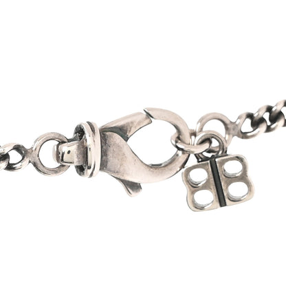 Balenciaga Stainless Steel Logo Locket Chain Necklace