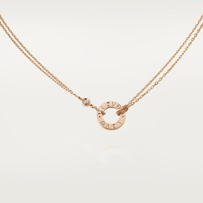 18K Gold Diamond Cartier Love Necklace