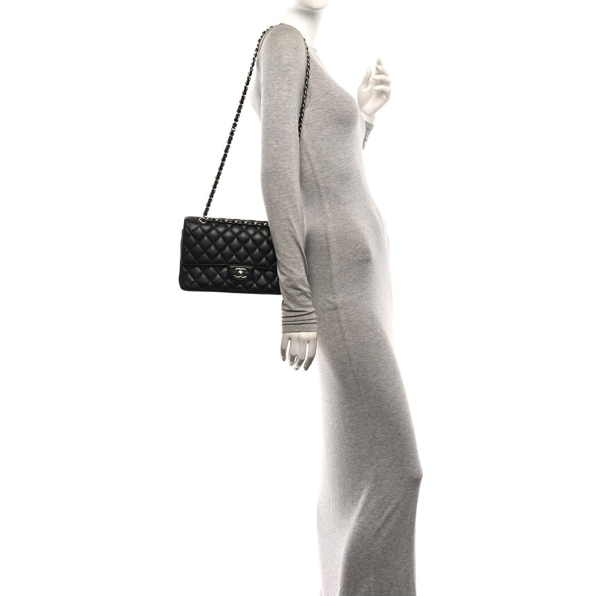 Chanel Caviar Quilted Medium Double Flap Bag Black