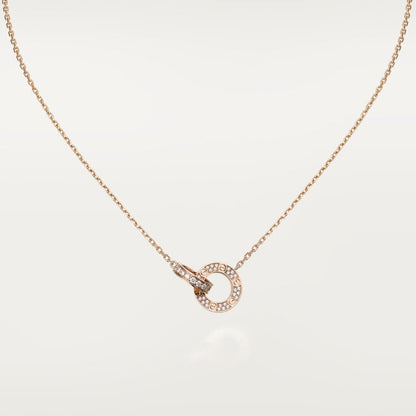 18K Gold Diamond Cartier Love Necklace