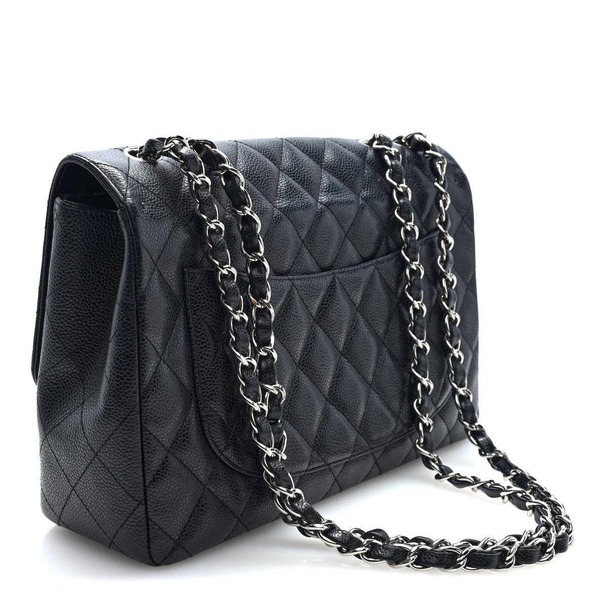 Chanel Caviar Quilted Jumbo Single Flap Black 1898027