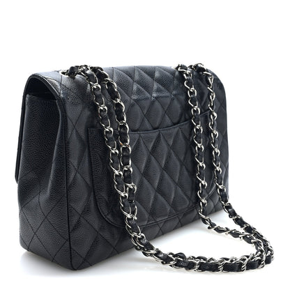 Chanel Caviar Quilted Jumbo Single Flap Black 1898027