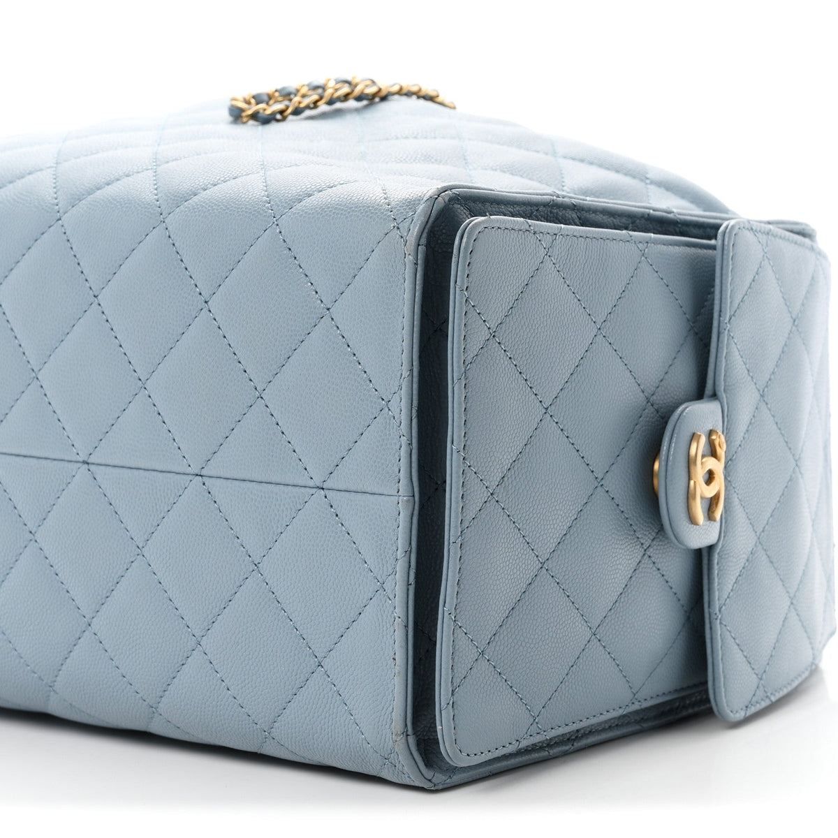Chanel Caviar Quilted Medium 25 Handbag Blue
