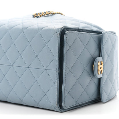 Chanel Caviar Quilted Medium 25 Handbag Blue