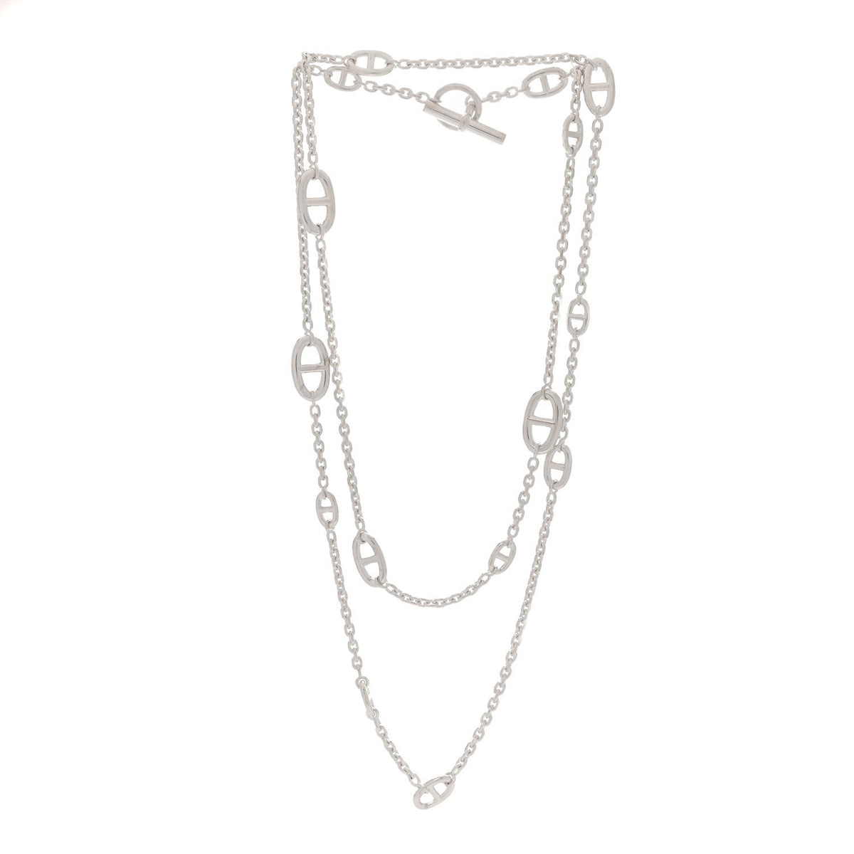 Hermes Sterling Silver Farandole Necklace 120