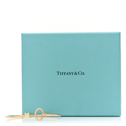 Tiffany 18K Yellow Gold Diamond Keys Wire Bracelet