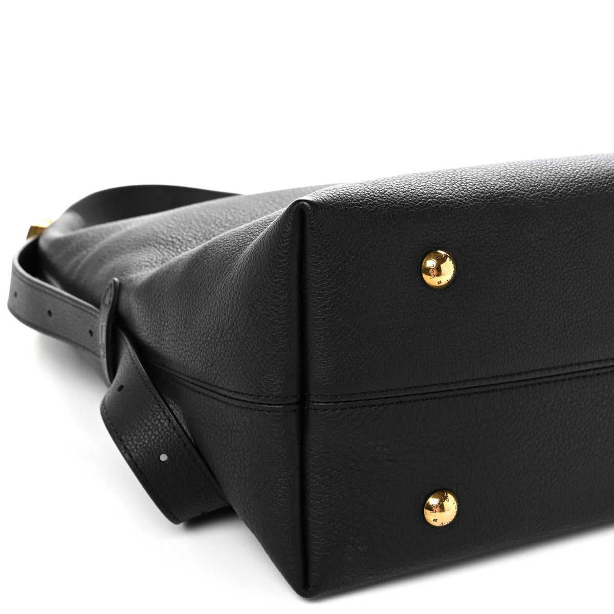 Louis Vuitton Grained Calfskin Low Key Hobo MM Black