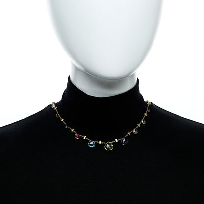 Marco Bicego 18K Yellow Gold Multi Gemstone Paradise Station Necklace