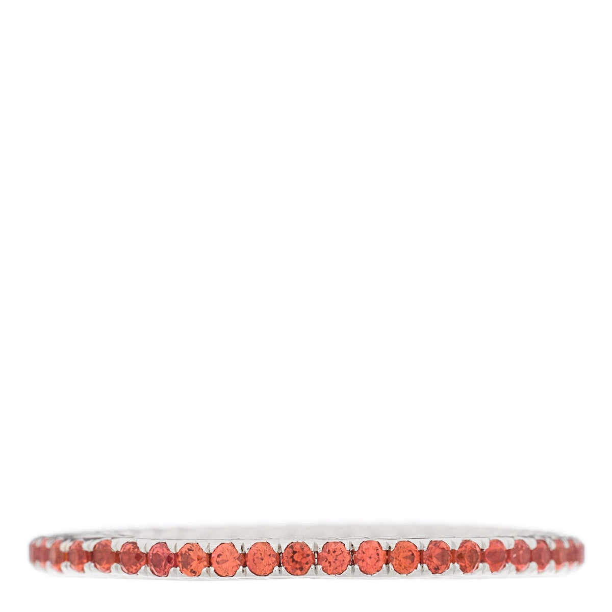 David Yurman Platinum Orange Sapphire 1.85mm Eden Eternity Band Ring