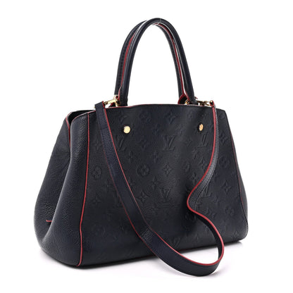 Louis Vuitton Empreinte Montaigne MM Marine Rouge