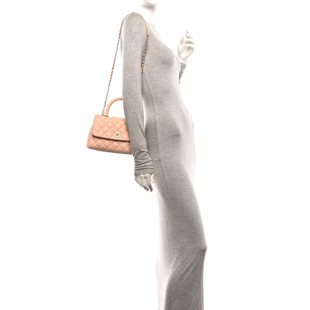 Chanel Caviar Quilted Mini Coco Handle Flap Light Pink 1988537