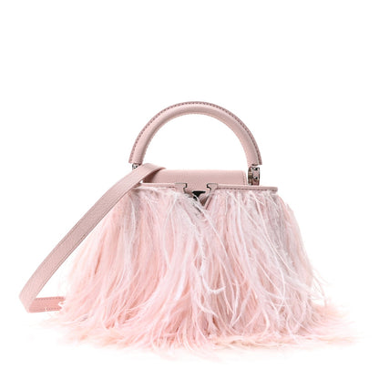 Louis Vuitton Ostrich Feather Capucines Mini Pink