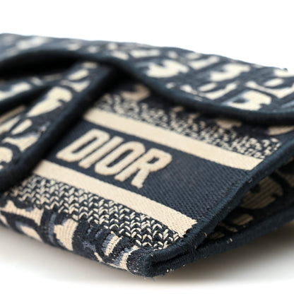 Christian Dior Oblique Slim Saddle Pouch Blue