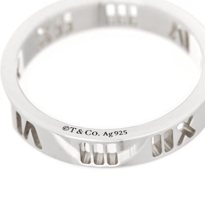Tiffany Sterling Silver Narrow Atlas Pierced Ring 50 5.25