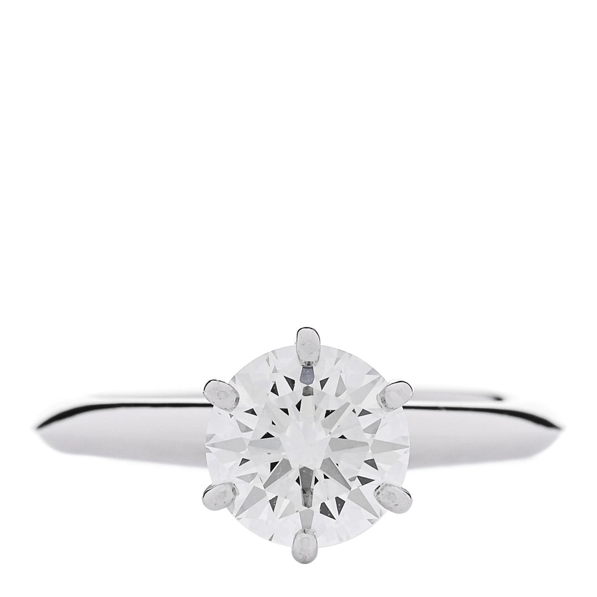 Tiffany Platinum Diamond 1.30ct Solitaire Engagement Ring 49 5