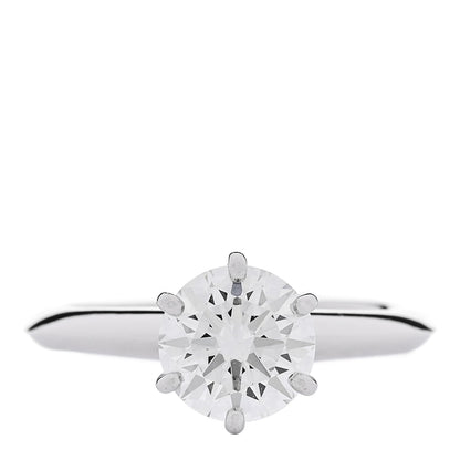 Tiffany Platinum Diamond 1.30ct Solitaire Engagement Ring 49 5