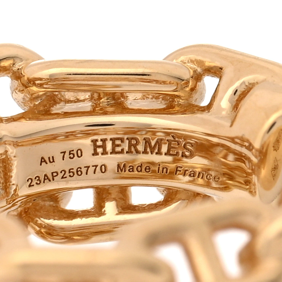 Hermes 18K Yellow Gold Chaine D'Ancre Calypso Right Climber Earring