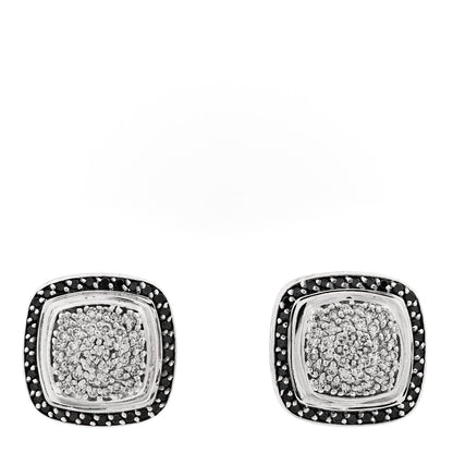 David Yurman Sterling Silver Black Diamond 11mm Pavé Albion Earrings