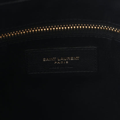Saint Laurent Lambskin Quilted Maxi Icare Shopping Tote Black