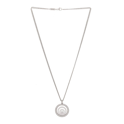 Chopard 18K White Gold Diamond Happy Spirit Pendant Necklace