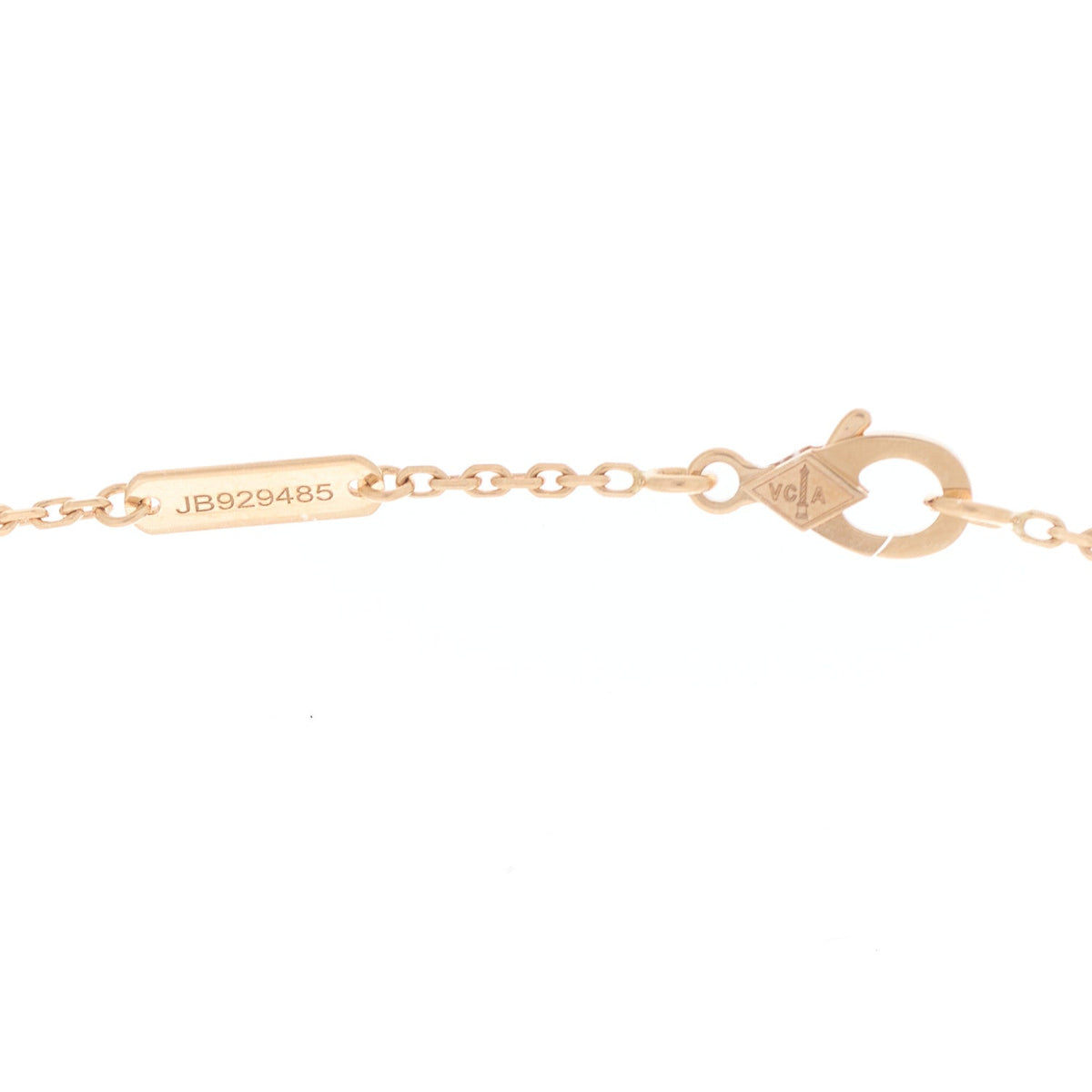Van Cleef & Arpels 18K Rose Gold Gray Mother of Pearl Vintage Alhambra Pendant Necklace