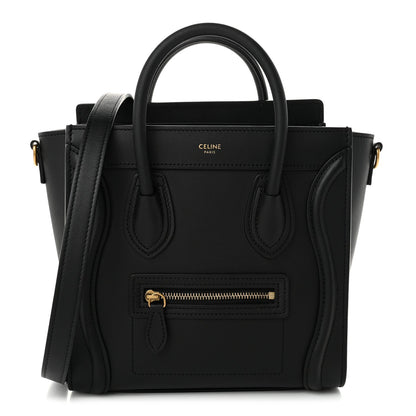Celine Smooth Calfskin Nano Luggage Black