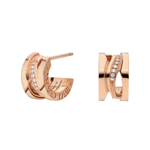 18K Rose Gold Diamond B.zero1 Earrings