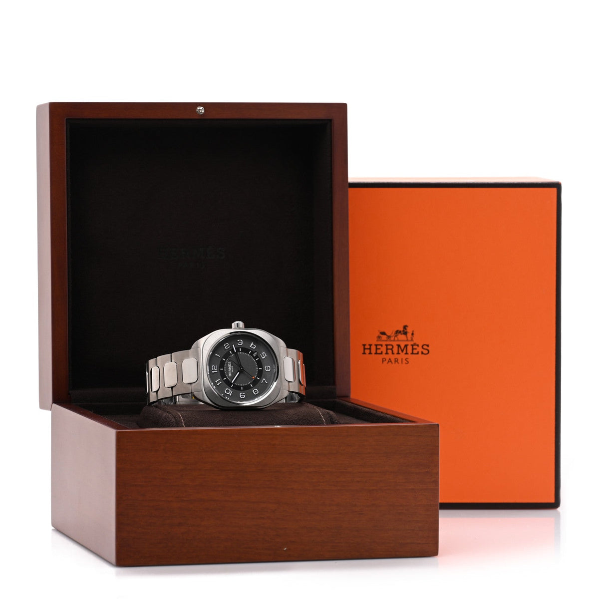 Hermes Titanium 39mm H08 Automatic Watch Grey