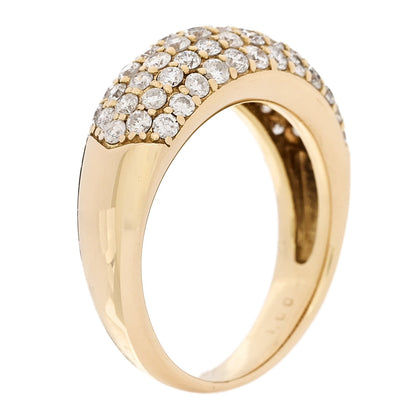 Parker & West 18K Yellow Gold Diamond 1.00ctw Paved Dome Ring 50 5.25