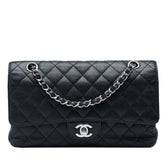 Classic Double Flap Bag Quilted Caviar Medium