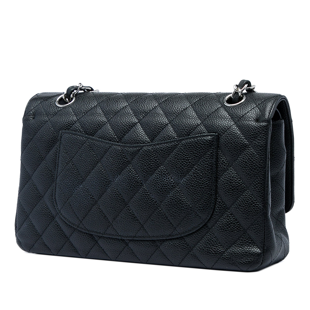 Classic Double Flap Bag Quilted Caviar Medium