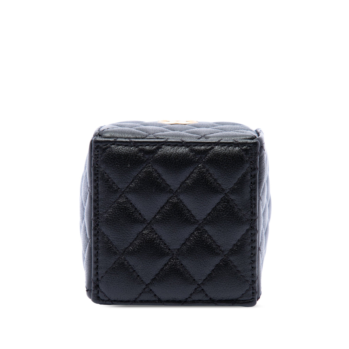 Drawstring Square Bucket Bag Quilted Calfskin Mini