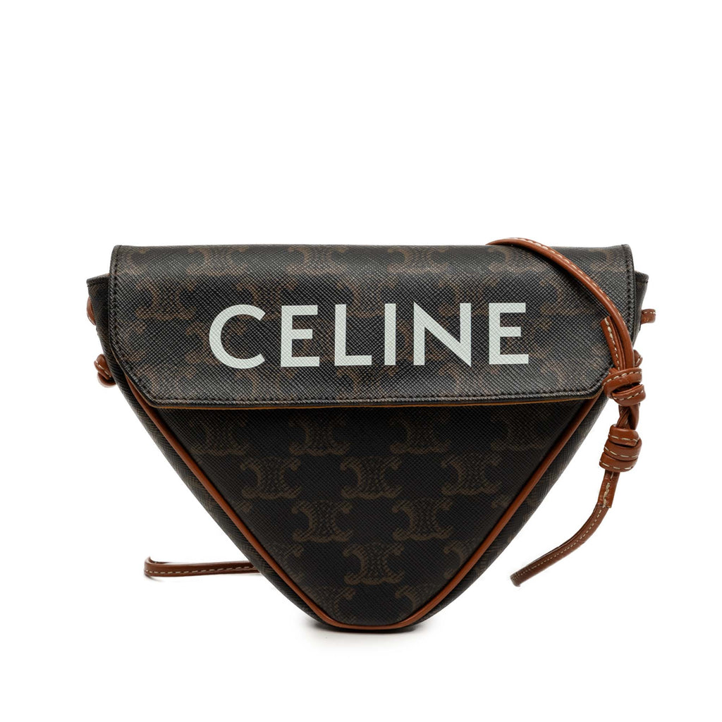 Triangle Crossbody Bag Triomphe Coated Canvas