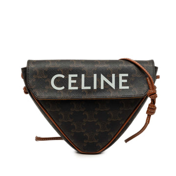 Triangle Crossbody Bag Triomphe Coated Canvas
