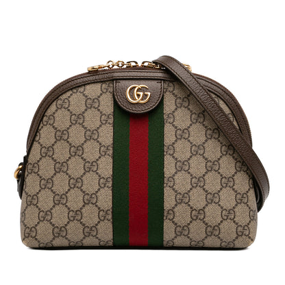 Ophidia Dome Shoulder Bag GG Coated Canvas Small