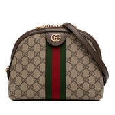 Ophidia Dome Shoulder Bag GG Coated Canvas Small