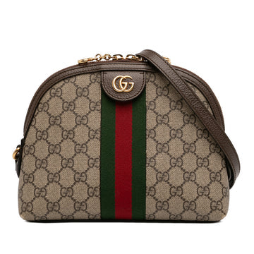 Ophidia Dome Shoulder Bag GG Coated Canvas Small