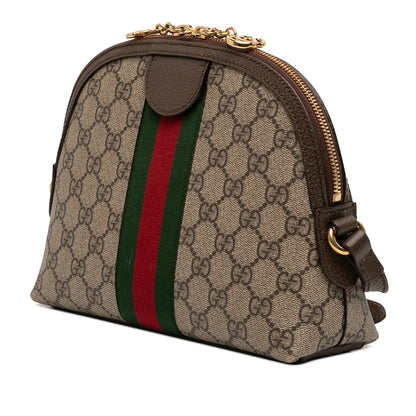 Ophidia Dome Shoulder Bag GG Coated Canvas Small