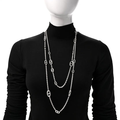 Hermes Sterling Silver Farandole Necklace 160