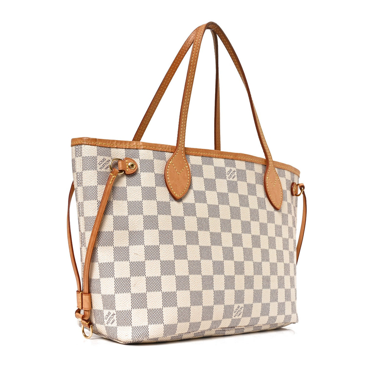 Louis Vuitton Damier Azur Neo Neverfull PM Tote Bag Blue and White