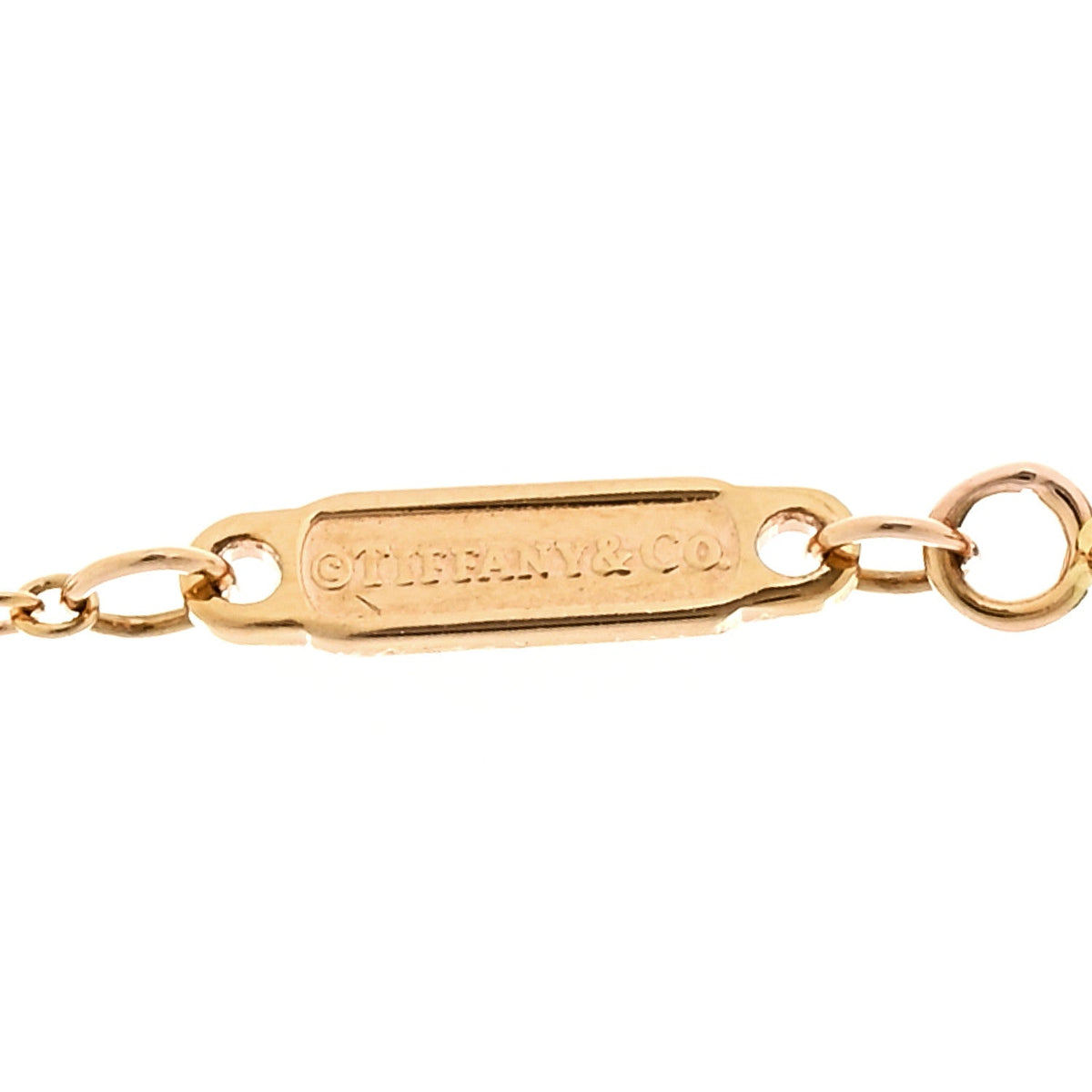 Tiffany 18K Rose Gold Diamond Large T Smile Pendant Necklace